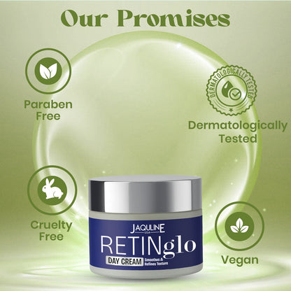 Jaquline USA Retin glo Day Cream Brightening Moisturizer with Glycolic Acid & Vitamin E (50 g)