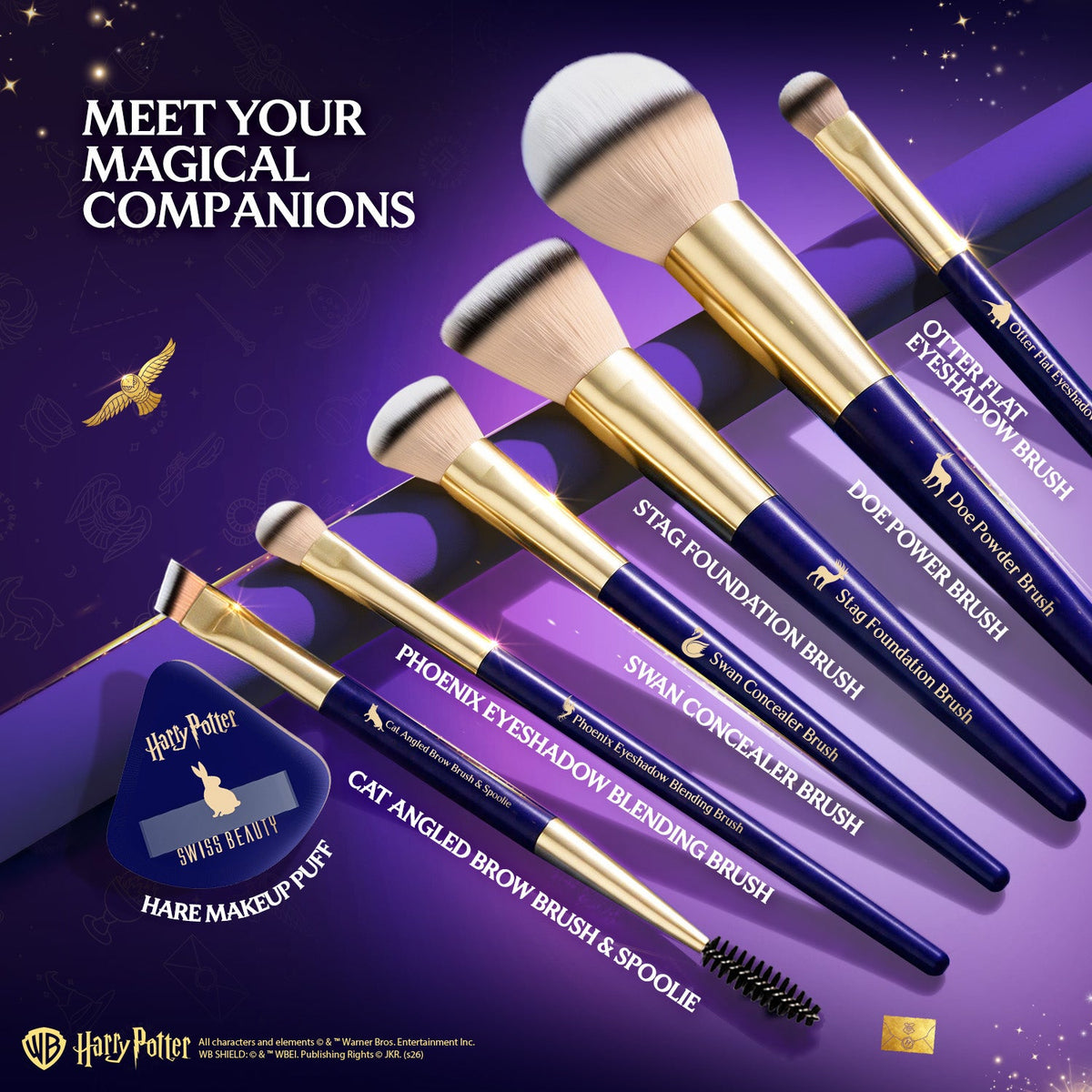 Patronus Charm Makeup Brush Set - HP