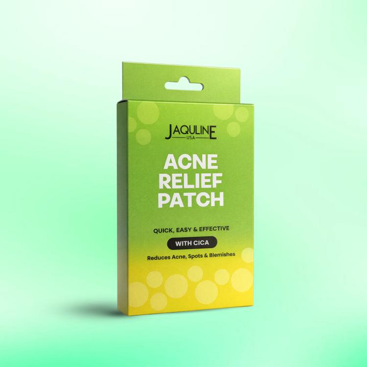 JAQULINE USA Acne Relief Patches with Cica | Hydrocolloid Pimple Patches | Soothing Spot Treatment | Absorbs Acne Secretion |