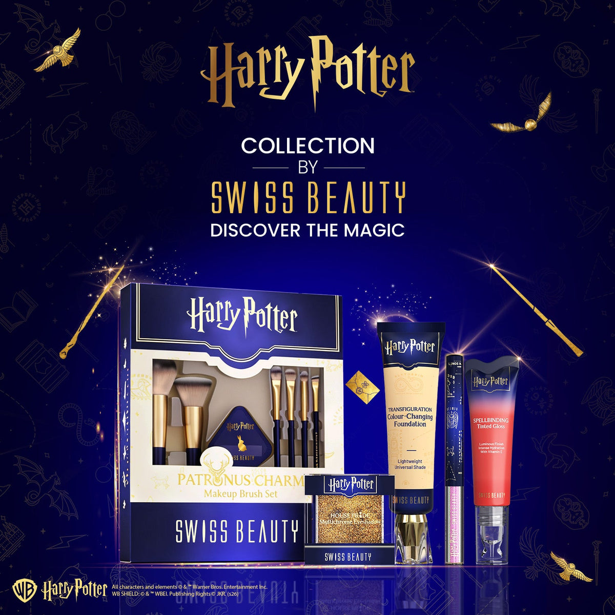 Patronus Charm Makeup Brush Set - HP