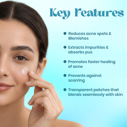 JAQULINE USA Acne Relief Patches with Hyaluronic Acid | Hydrocolloid Pimple Patches | Soothing Spot Treatment | Absorbs Acne 