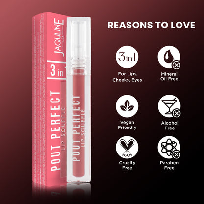Jaquline USA Pout Perfect Lip Souffle, long lasting Liquid Lipstick, Matte Finish & Smooth Texture, Transfer Proof & Enriched