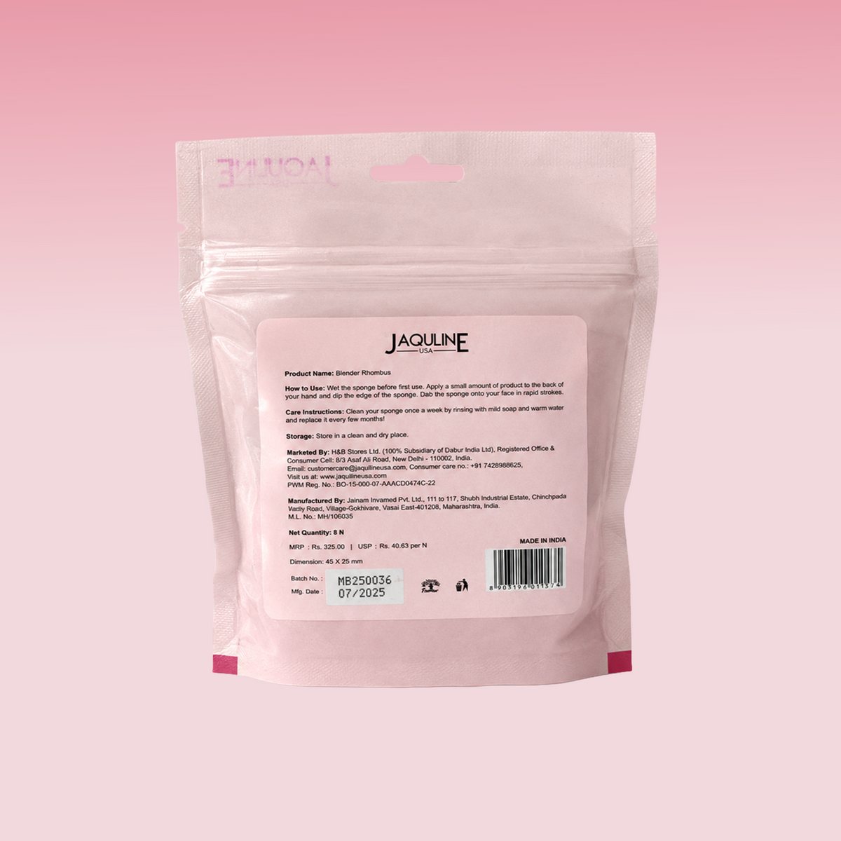 JAQULINE USA Makeup Sponge Rhombus Shape Foundation Blender Set Soft Latex Free Multi Use Beauty Sponges for Liquid Cream Pow