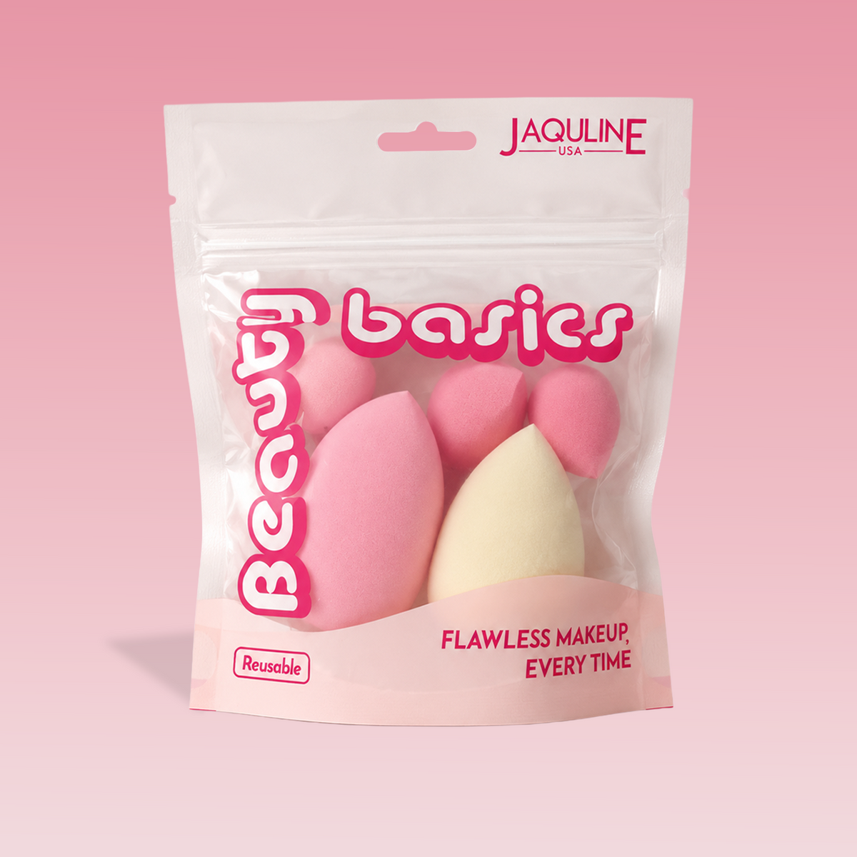 JAQULINE USA Makeup Blender Sponge Set Mixed Shapes Foundation Concealer Blending Soft Latex Free Beauty Sponges Flawless Air