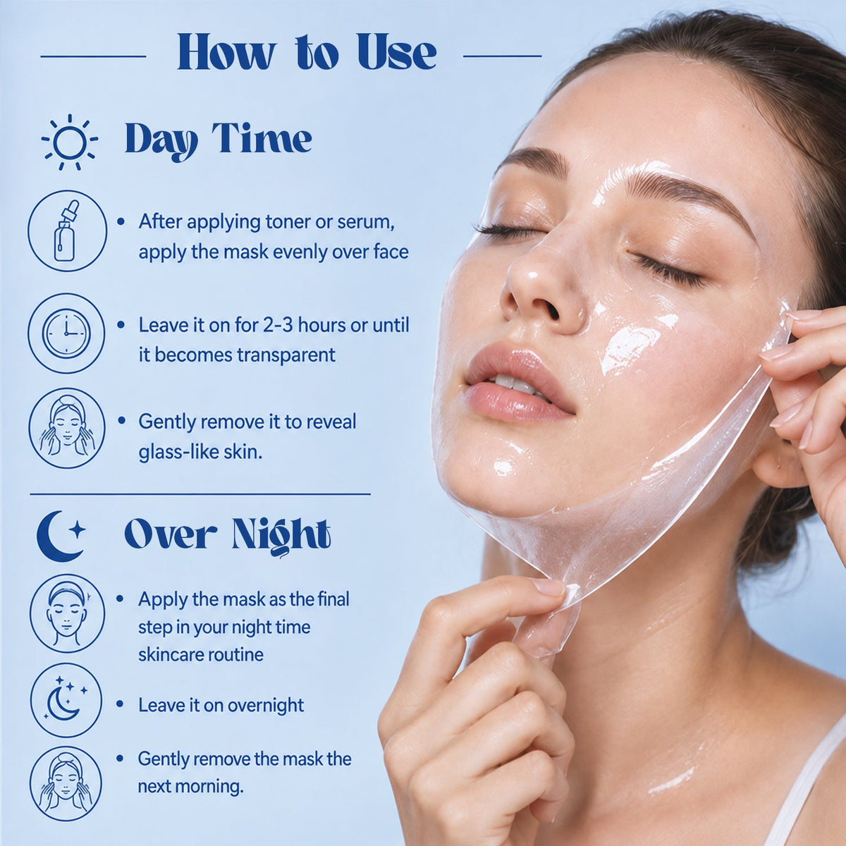 Jaquline USA Blue Bio-Collagen Face Mask with Ceramide & Peptides - 35 g