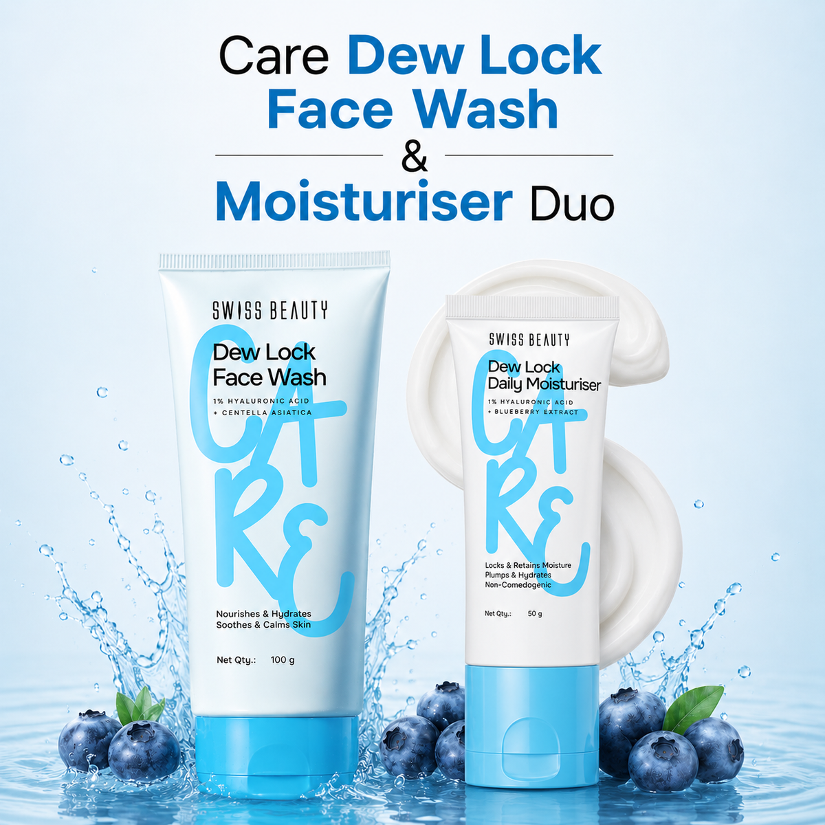Care Dew Lock Face Wash & Moisturiser Duo