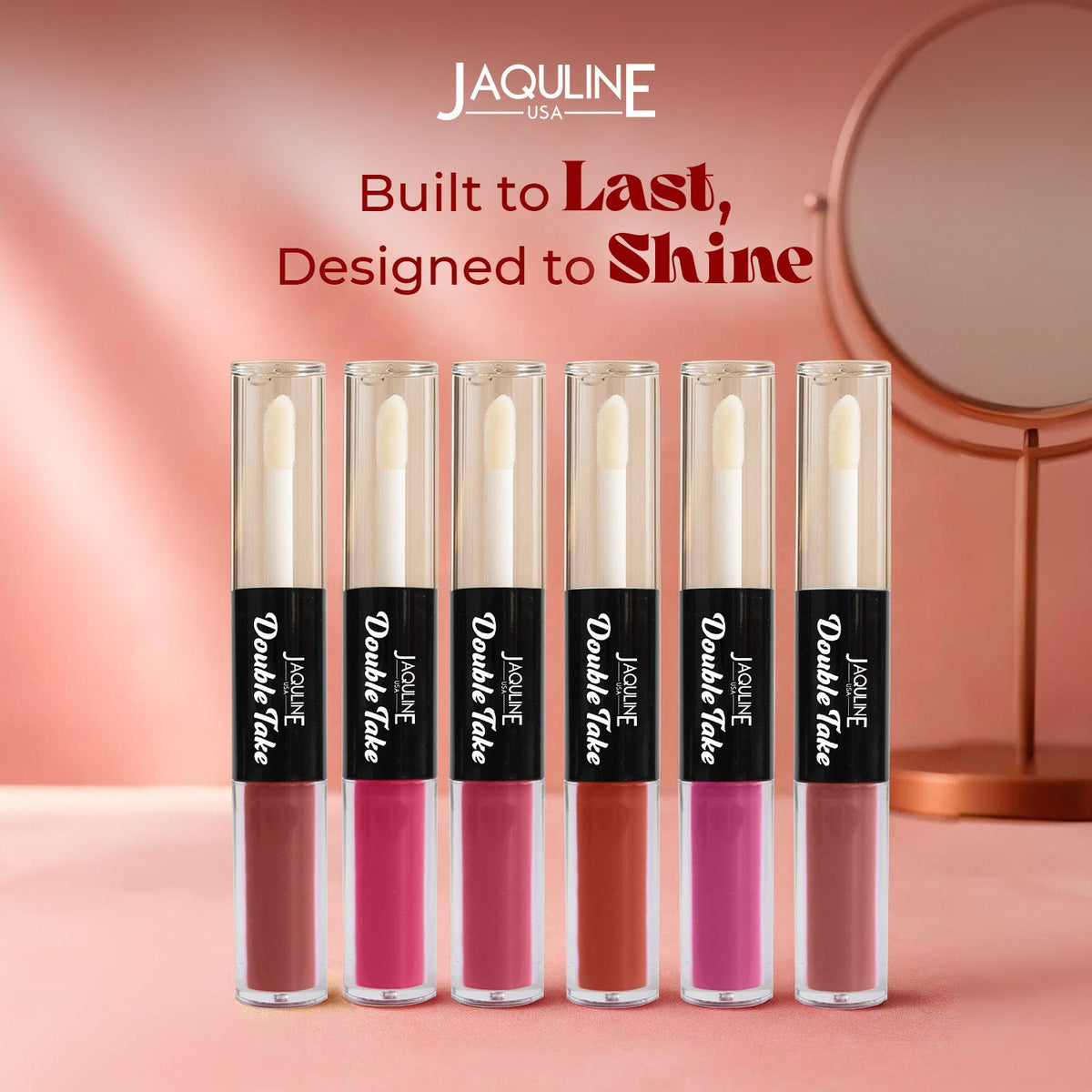 Jaquline USA Double Take Matte & Gloss Lipstick (6.5 ml) Cocoa Drizzle 01, Long-Lasting & Non-Transfer