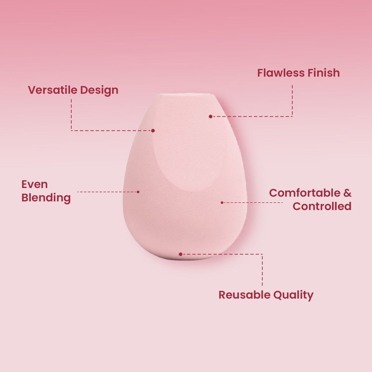 JAQULINE USA Makeup Blender Sponge Dual Cut Shape for Foundation Contour Concealer Precision Blending Soft Latex Free Flawles