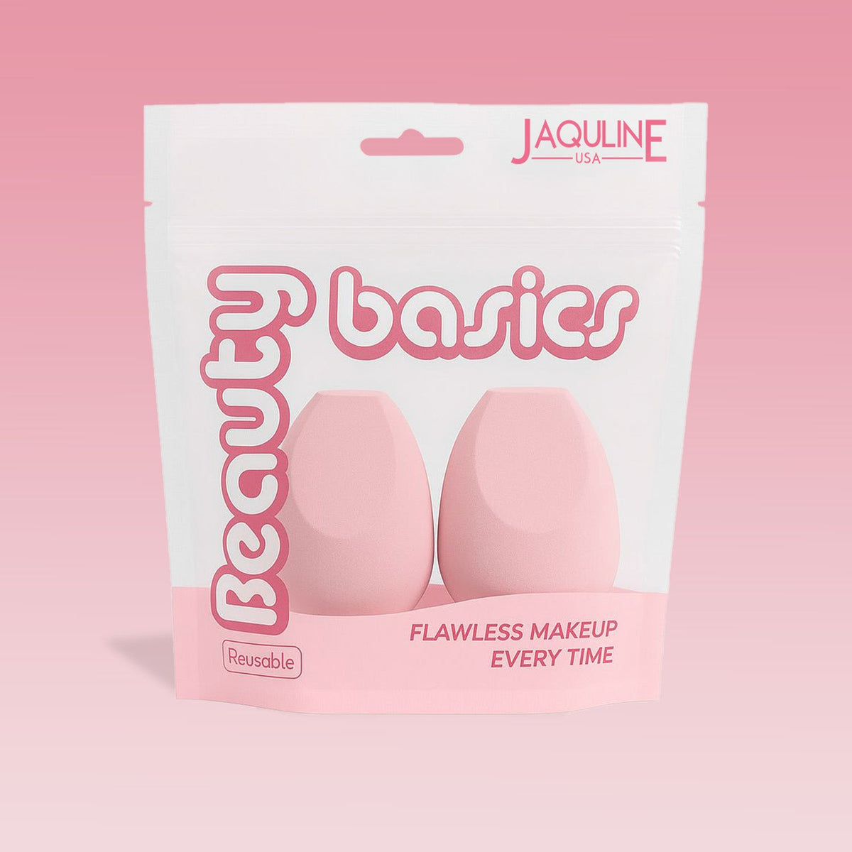 JAQULINE USA Makeup Blender Sponge Dual Cut Shape for Foundation Contour Concealer Precision Blending Soft Latex Free Flawles
