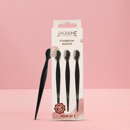 JAQULINE USA Eyebrow Razor for Women, Dermaplaning Tool for Smooth Skin, Pack of 3