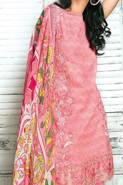 Komal's FE-61 Embroidered Chiffon 3PC Suit