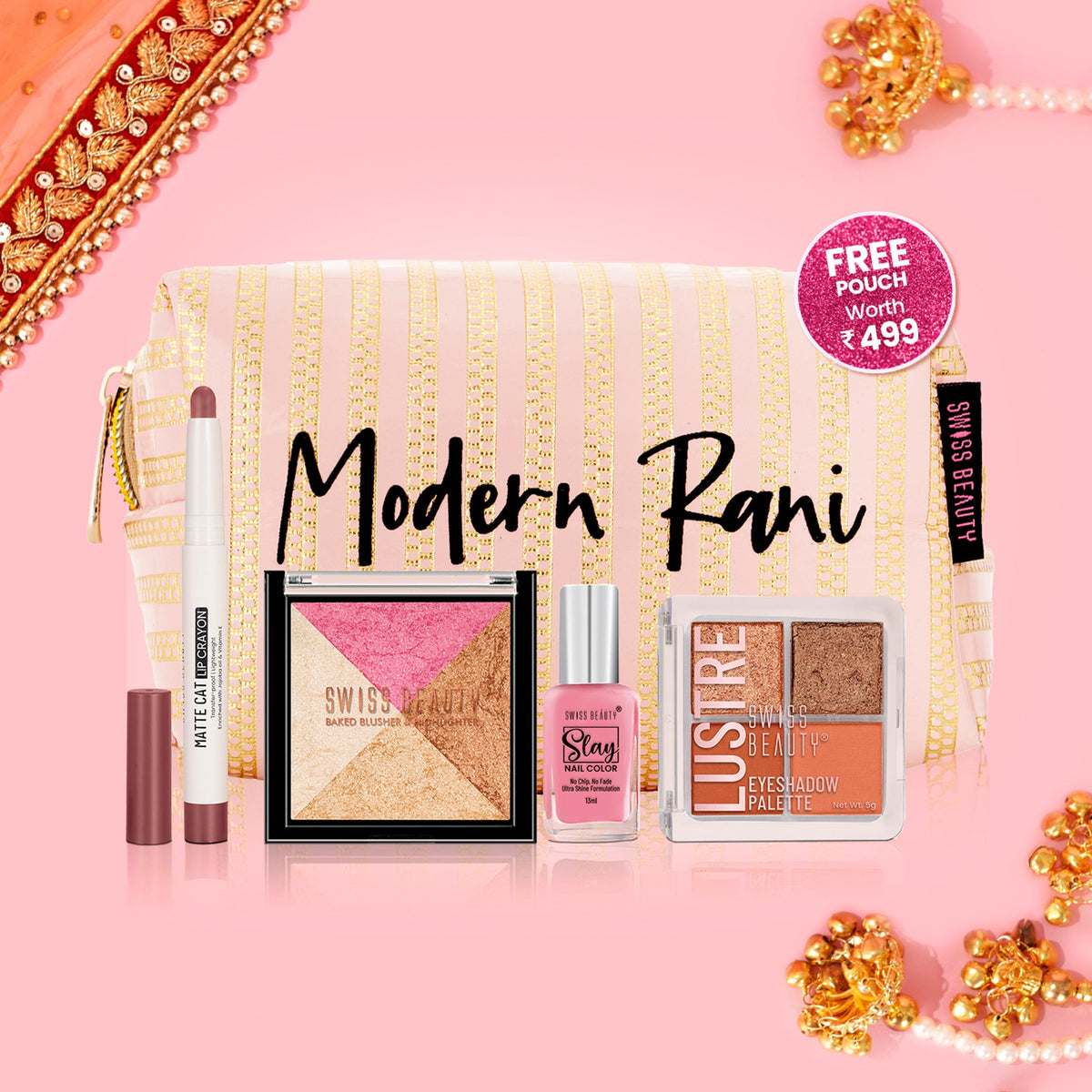 MODERN RANI MAKEUP KIT WITH FREE POUCH (worth Rs 499)