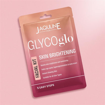 Jaquline USA Radiance GLO Glycolic Facial KIT With Aloe vera Extract & Glycerine to Improves Skin Texture | Suitable for all 
