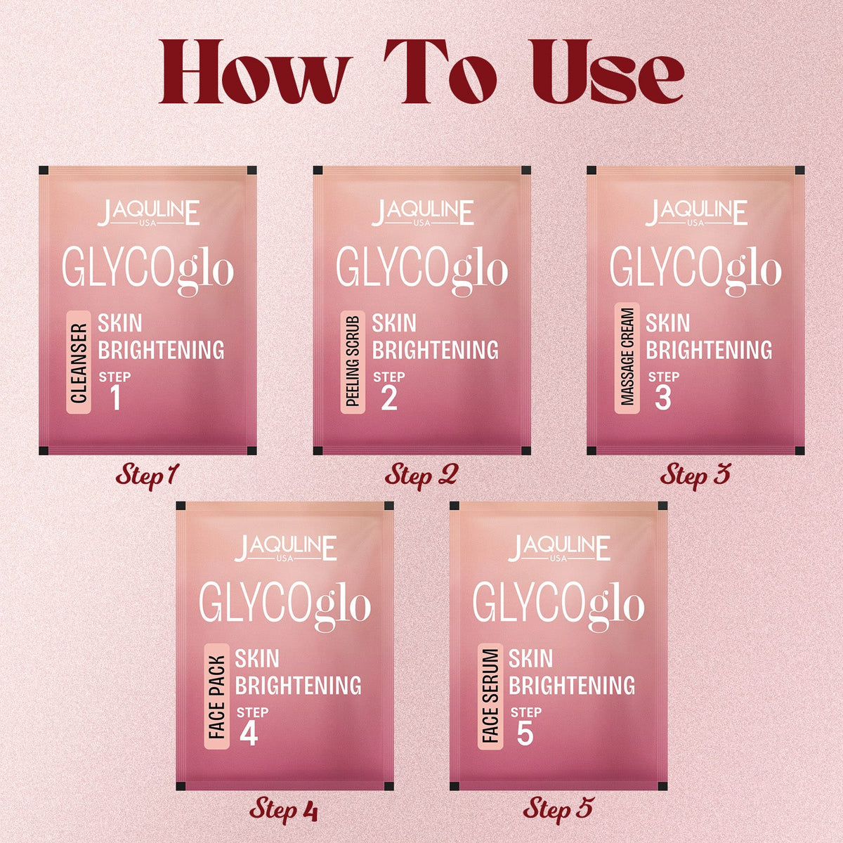 Jaquline USA Radiance GLO Glycolic Facial KIT With Aloe vera Extract & Glycerine to Improves Skin Texture | Suitable for all 