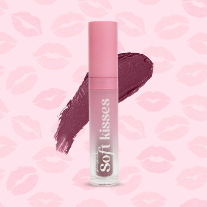 Jaquline USA Soft Kisses Liquid Lipstick long lasting, Matte Finish & Silky-Smooth Texture, Enriched with Hyaluronic Acid & V
