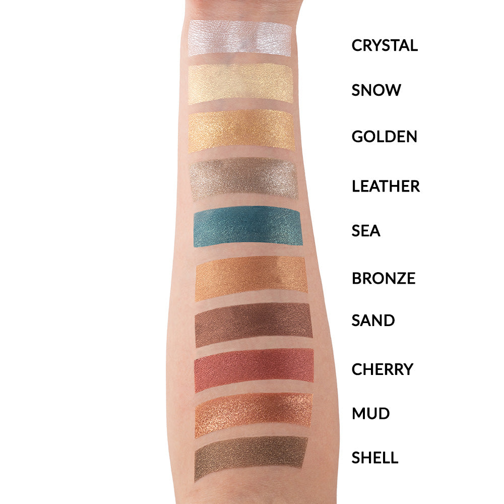 10 Color Metallic Eyeshadow Palette (Gemstones Collection)