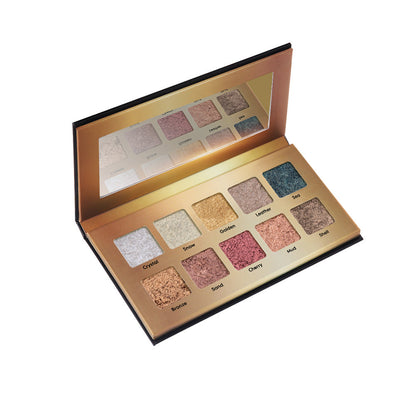 10 Color Metallic Eyeshadow Palette (Gemstones Collection)