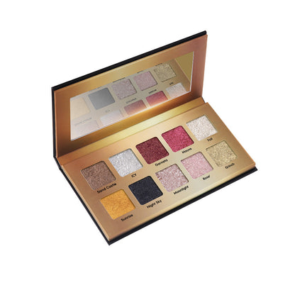 10 Color Metallic Eyeshadow Palette (Gemstones Collection)