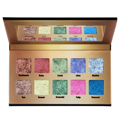 10 Color Metallic Eyeshadow Palette (Gemstones Collection)