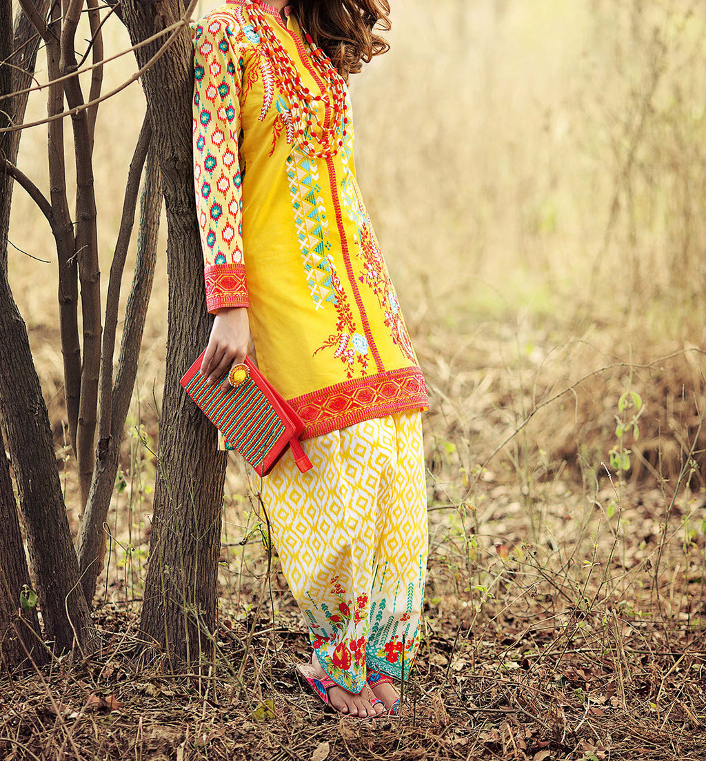 Komal's GT-7 Embroidered Chiffon 2PC Suit