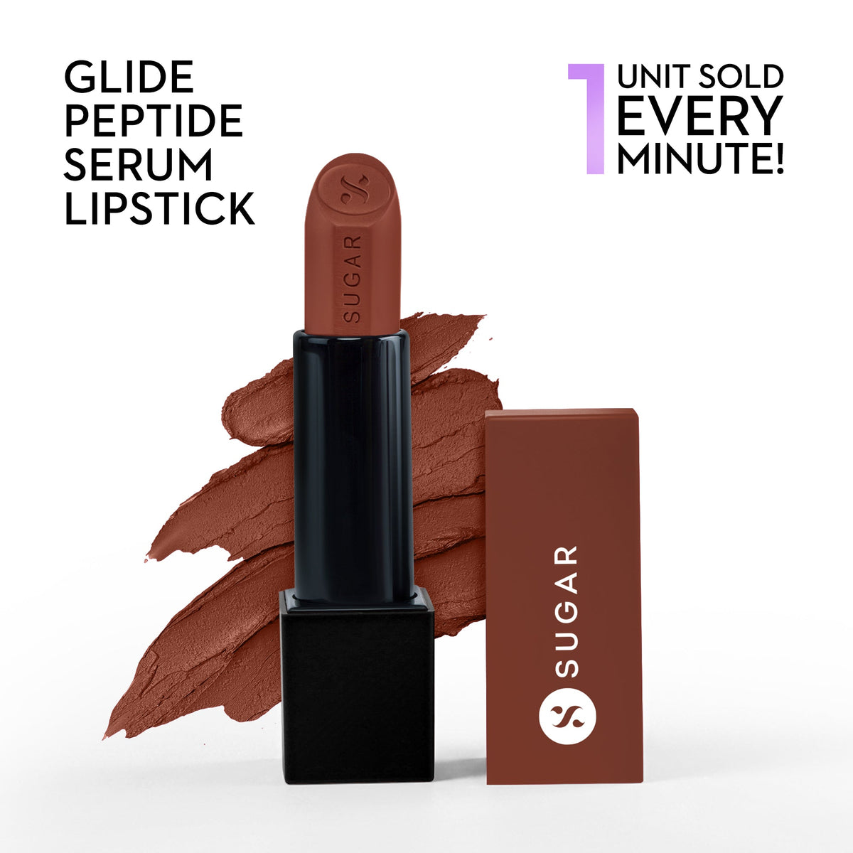 SUGAR Glide Peptide Serum Lipstick in 07 Tuscany Truffle#Color_07 Tuscany Truffle