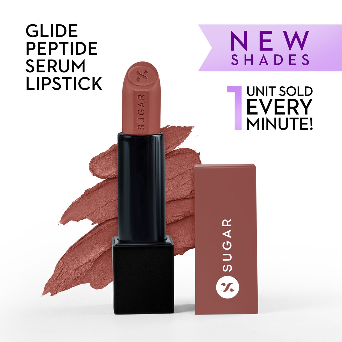 SUGAR Glide Peptide Serum Lipstick in 08 Lisbon Latte#Color_08 Lisbon Latte