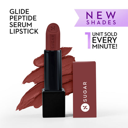 SUGAR Glide Peptide Serum Lipstick in 10 Miami Mocha#Color_10 Miami Mocha
