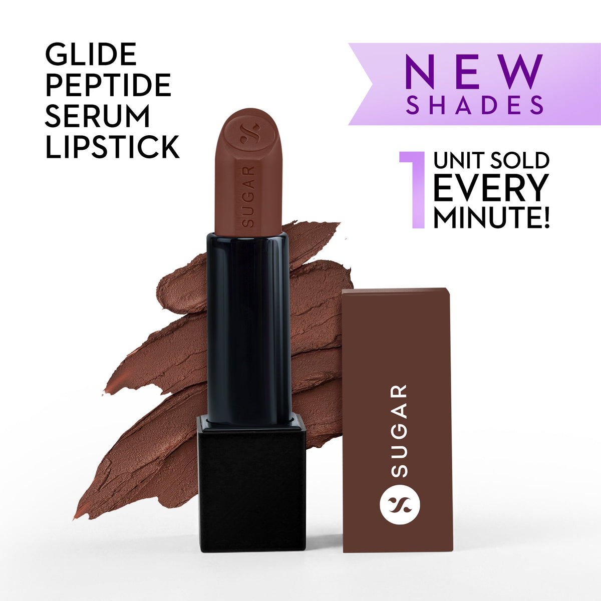 SUGAR Glide Peptide Serum Lipstick in 12 Tulum Toffee#Color_12 Tulum Toffee