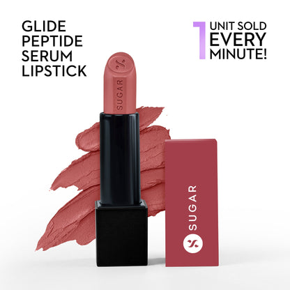 SUGAR Glide Peptide Serum Lipstick in 02 Positano Peach#Color_02 Positano Peach