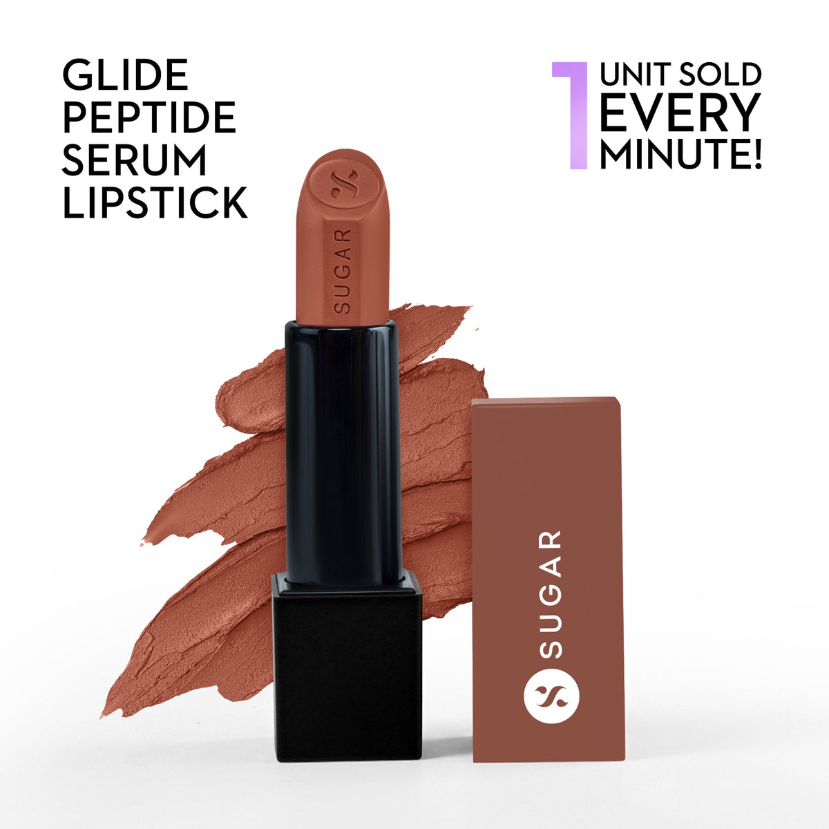 SUGAR Glide Peptide Serum Lipstick in 03 Sahara Sands#Color_03 Sahara Sands