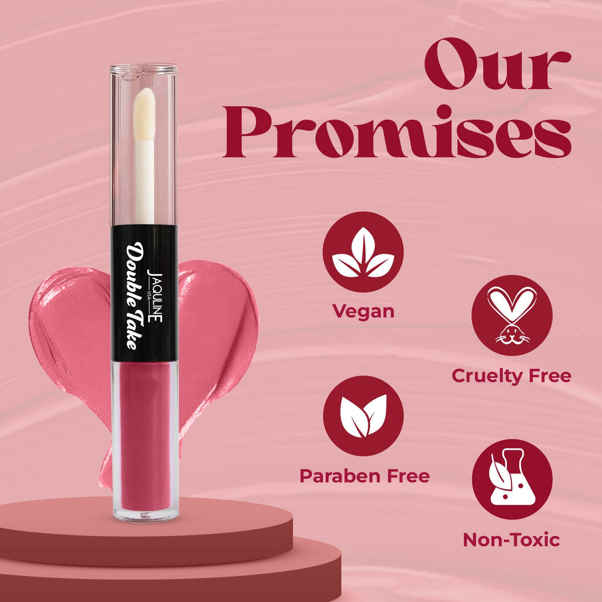 Jaquline USA Double Take Matte & Gloss Lipstick (6.5 ml) Hazelnut Roast 03, Long-Lasting & Non-Transfer