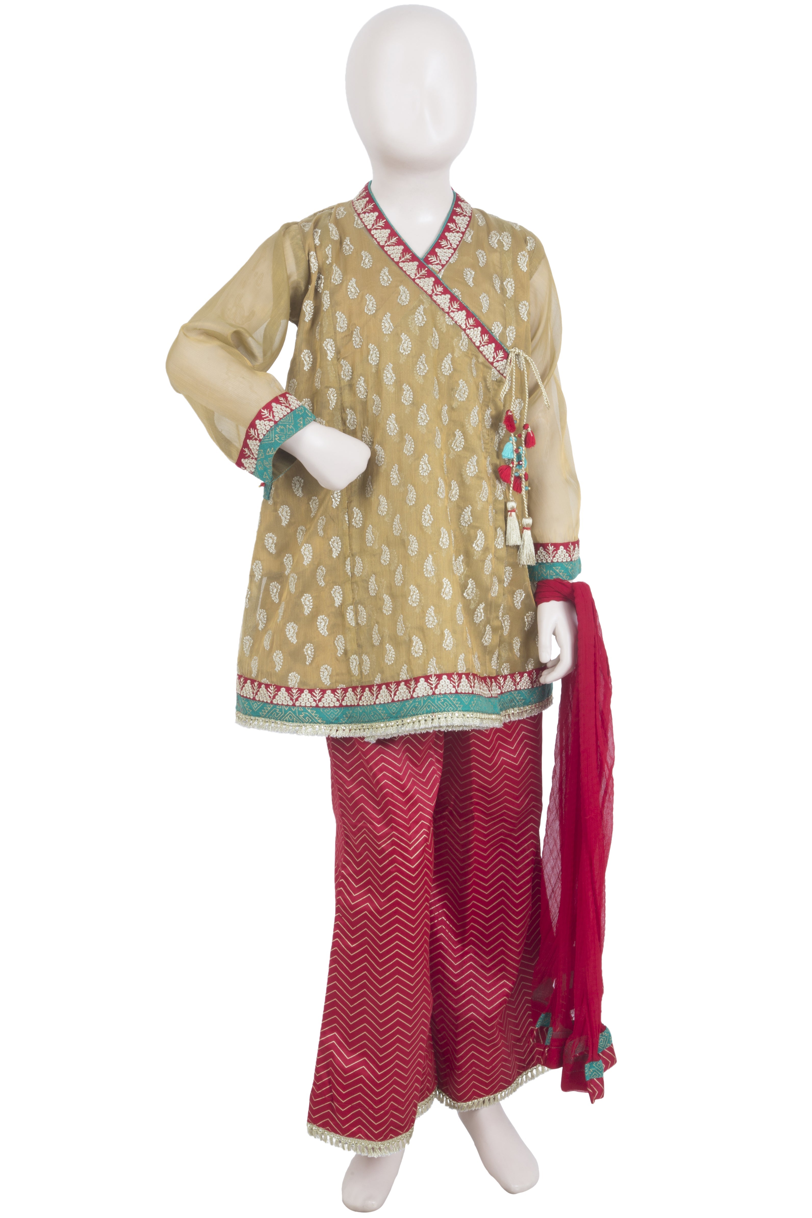 Komal's Girls Formal Embroidered 3PC Suit