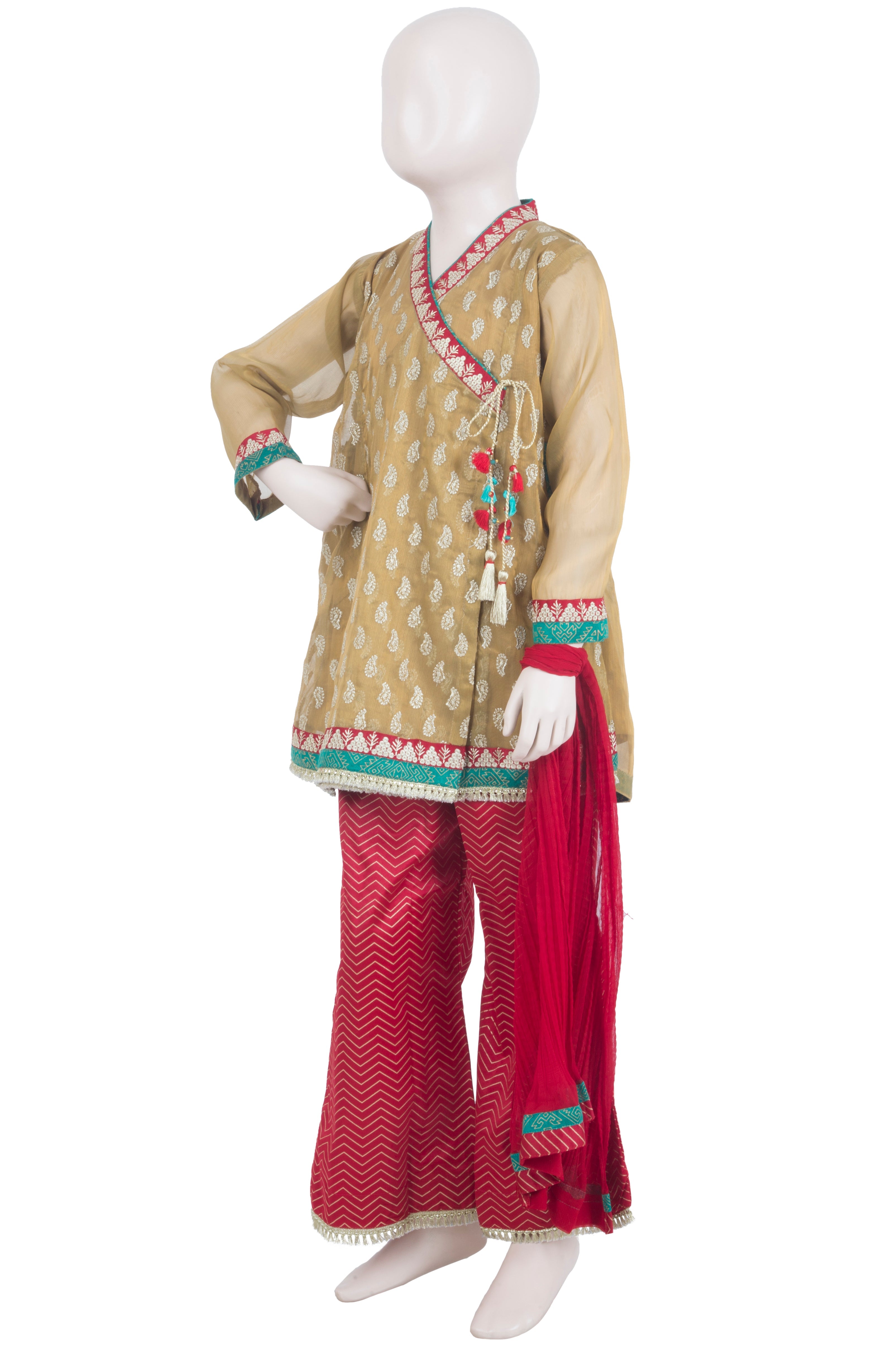 Komal's Girls Formal Embroidered 3PC Suit