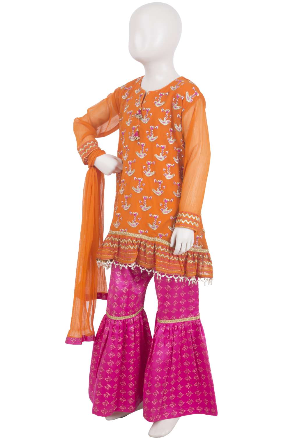 Komal's Girls Formal Embroidered 3PC Suit