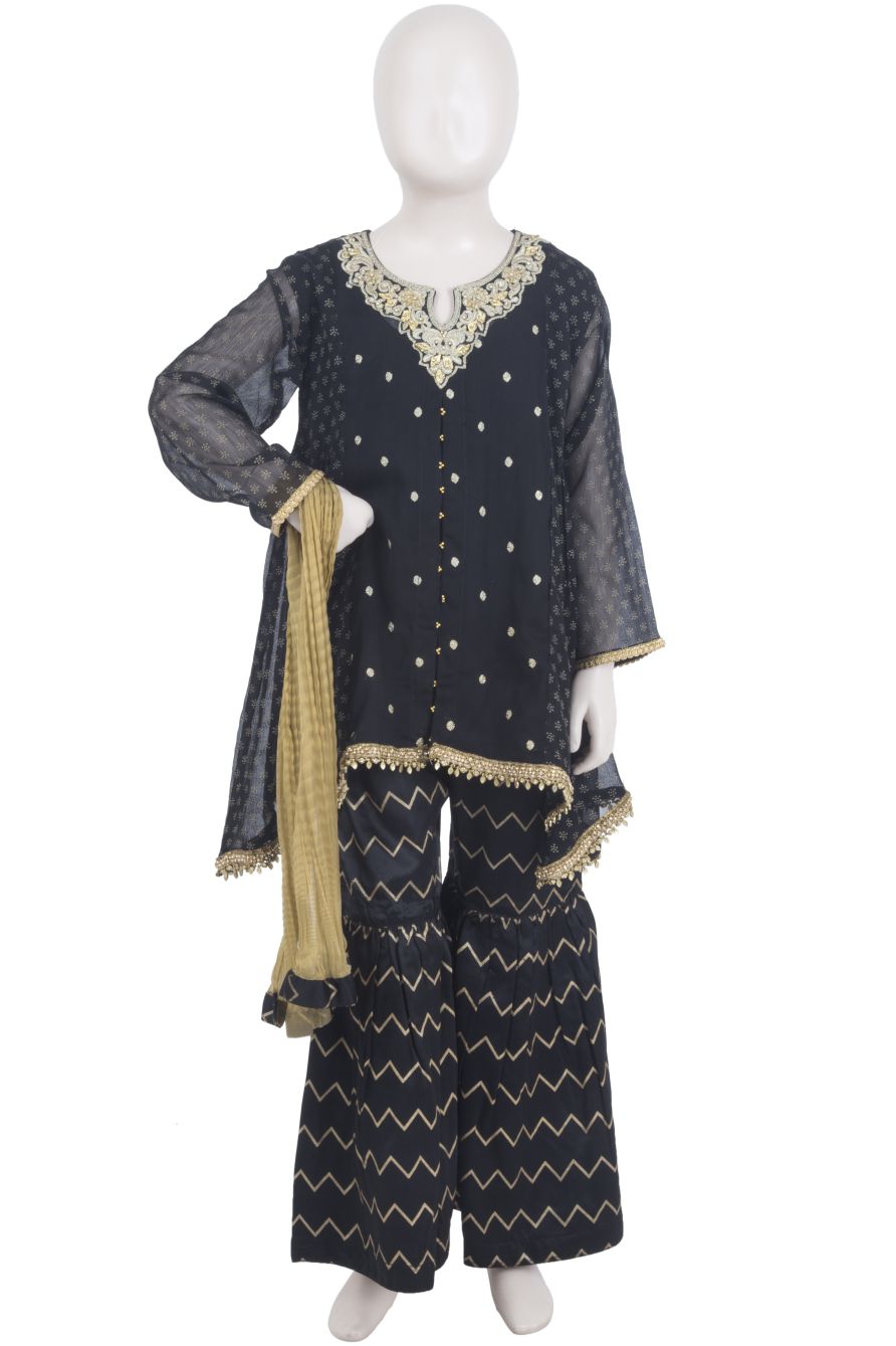 Komal's Girls Formal Embroidered 3PC Suit