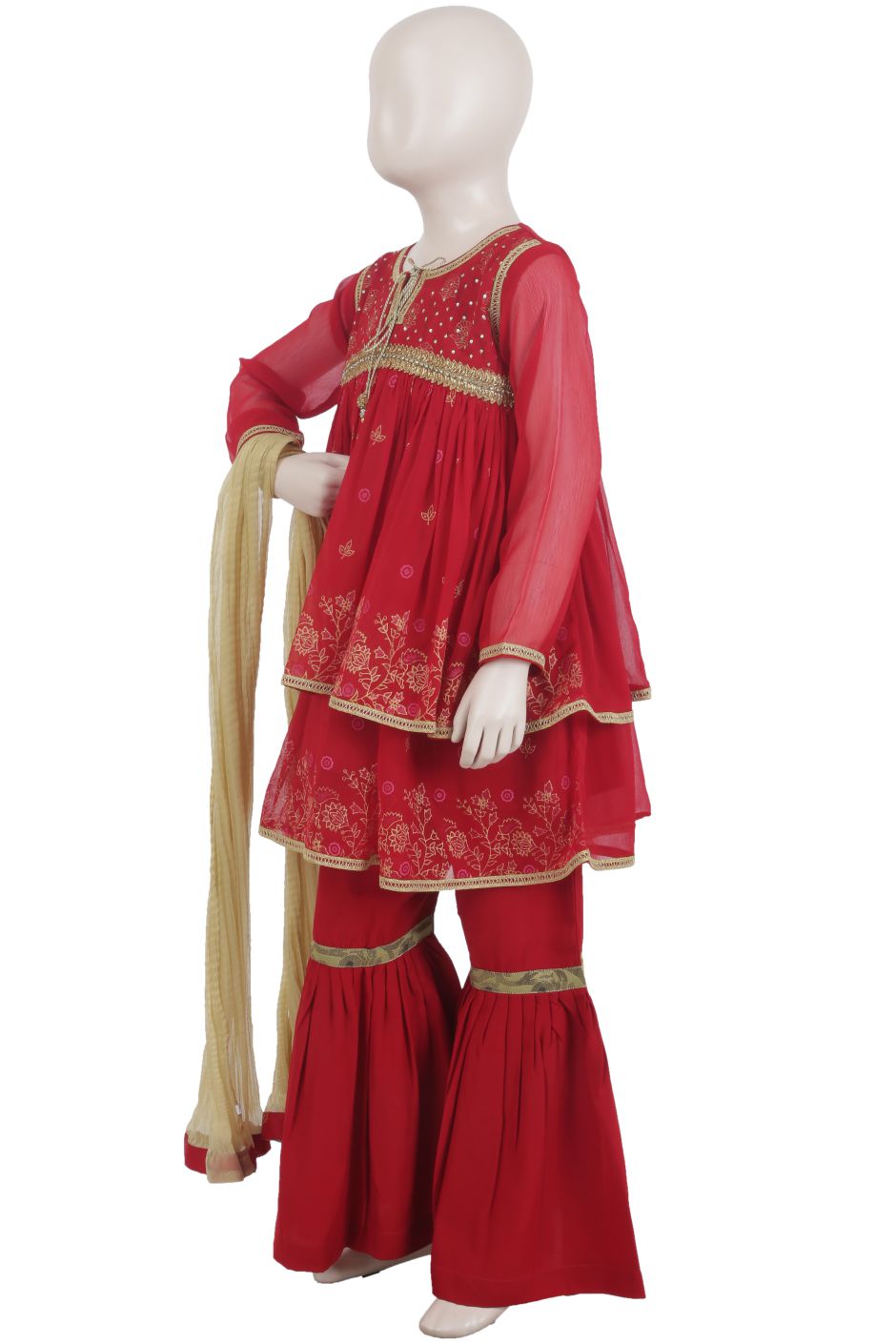 Komal's Girls Formal Embroidered 3PC Suit