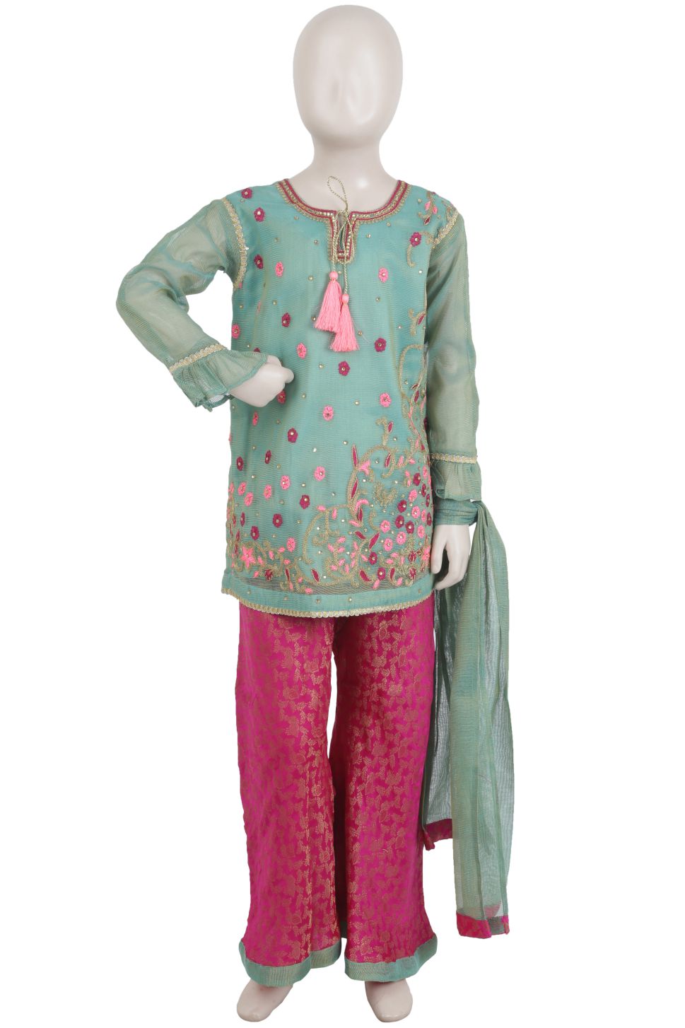 Komal's Girls Formal Embroidered 3PC Suit
