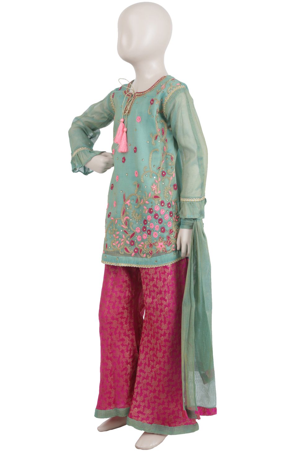 Komal's Girls Formal Embroidered 3PC Suit