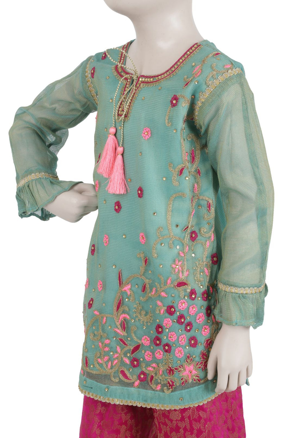 Komal's Girls Formal Embroidered 3PC Suit
