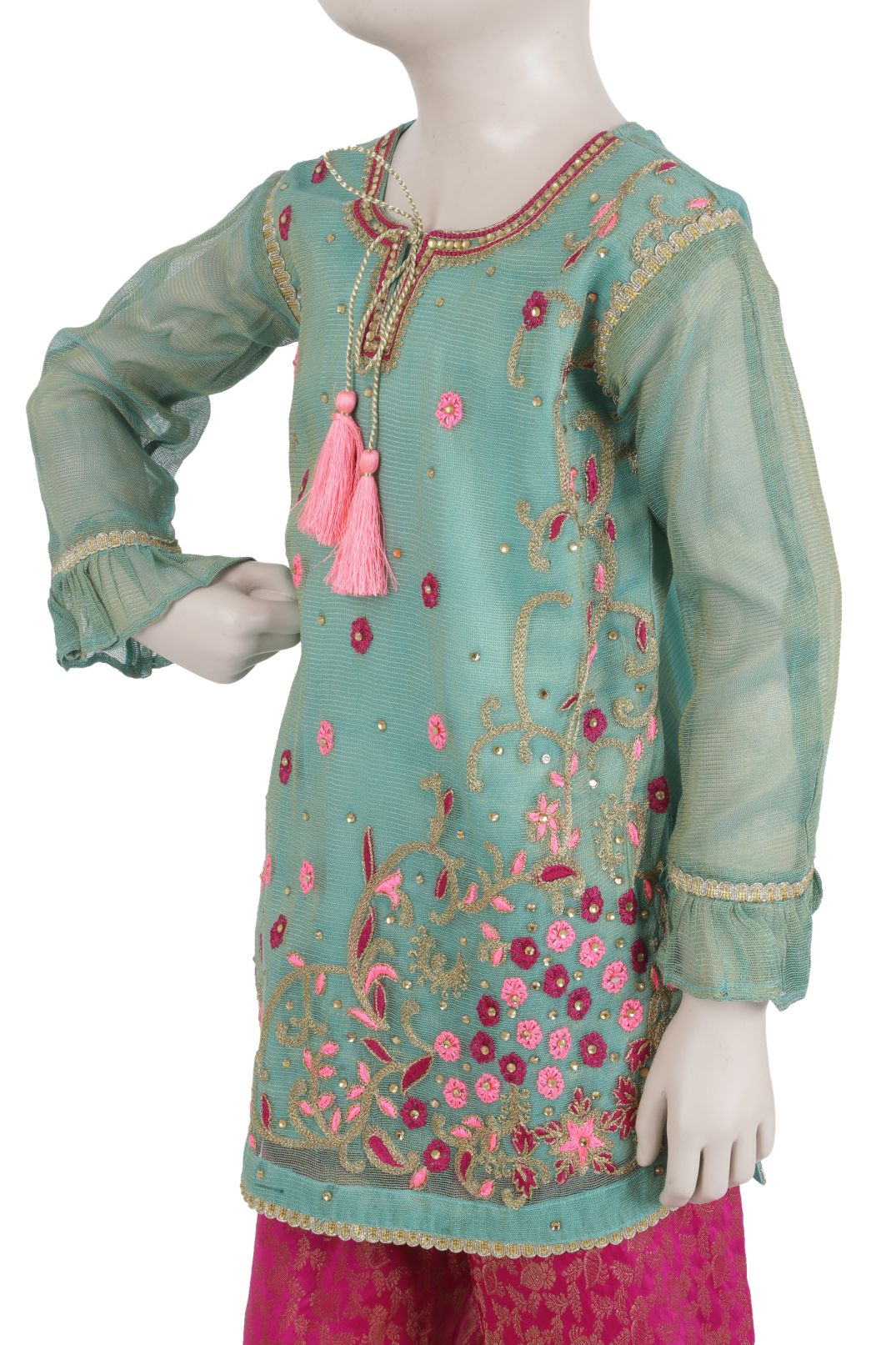 Komal's Girls Formal Embroidered 3PC Suit