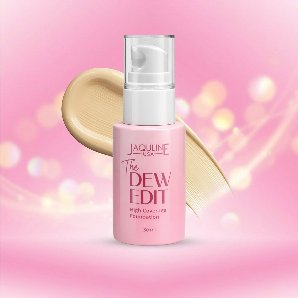 Jaquline USA The Dew Edit High Coverage Foundation (30 ml)- Ivory 02