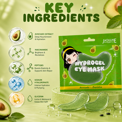 Jaquline USA Avocado + Peptides Hydrogel Eye Mask - 2 N