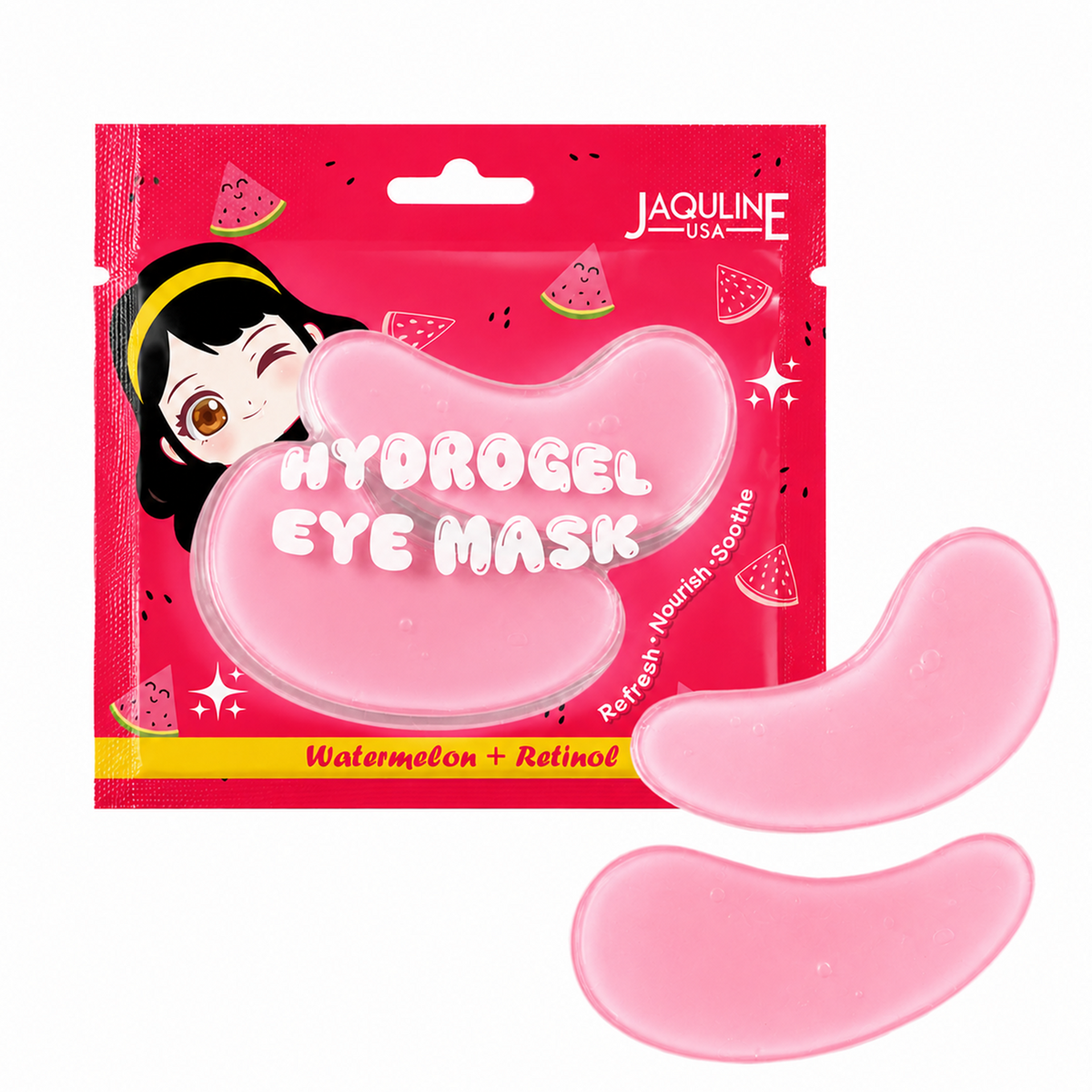 Jaquline USA Watermelon + Retinol Hydrogel Eye Mask - 2 N