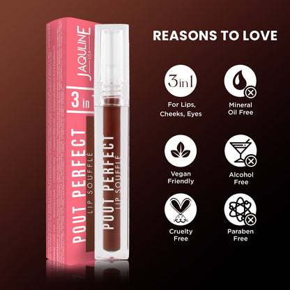 Jaquline USA Pout Perfect Lip Souffle, long lasting Liquid Lipstick, Matte Finish & Smooth Texture, Transfer Proof & Enriched