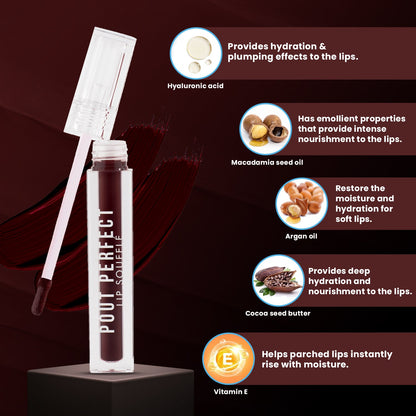 Jaquline USA Pout Perfect Lip Souffle, long lasting Liquid Lipstick, Matte Finish & Smooth Texture, Transfer Proof & Enriched