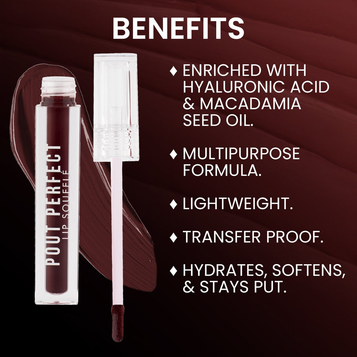 Jaquline USA Pout Perfect Lip Souffle, long lasting Liquid Lipstick, Matte Finish & Smooth Texture, Transfer Proof & Enriched