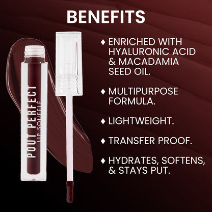 Jaquline USA Pout Perfect Lip Souffle, long lasting Liquid Lipstick, Matte Finish & Smooth Texture, Transfer Proof & Enriched