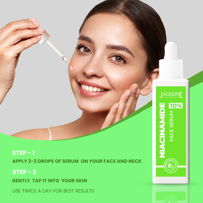 Jaquline USA Face Serum 10% Niacinamide Acid For Clear and Bright Skin, Fades Hyper pigmentation, Balancing Oil Production- 3