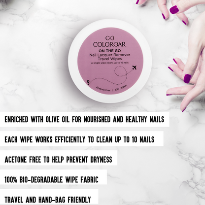 CB ON THE GO N/LQR REMOVER WIPES NPR007