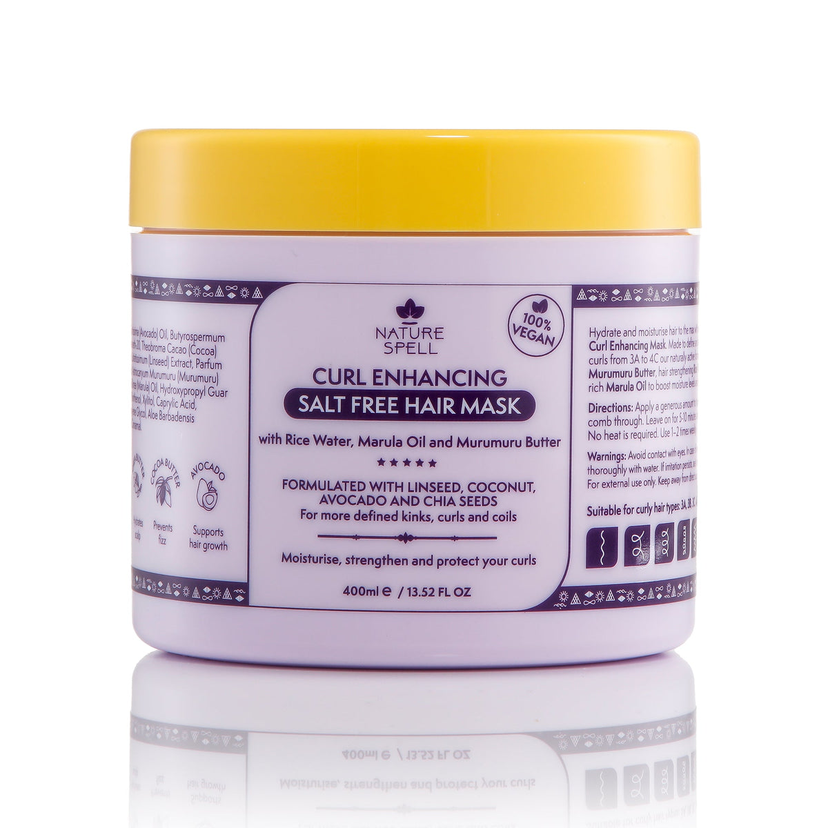 NATURE SPELL - CURL ENHANCING SALT FREE HAIR MASK 400ML